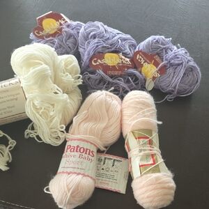 Casablanca & Patons Baby Yarn Set - Lavender, Cream, Pale Pink
